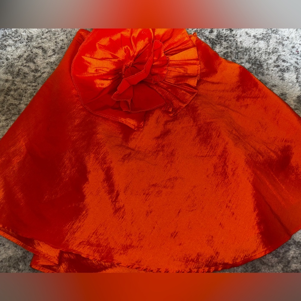 BOYKO by Anthropology Gigi Dress Orange Floral Skirt Size: XS (originally $298) - Picture 9 of 10